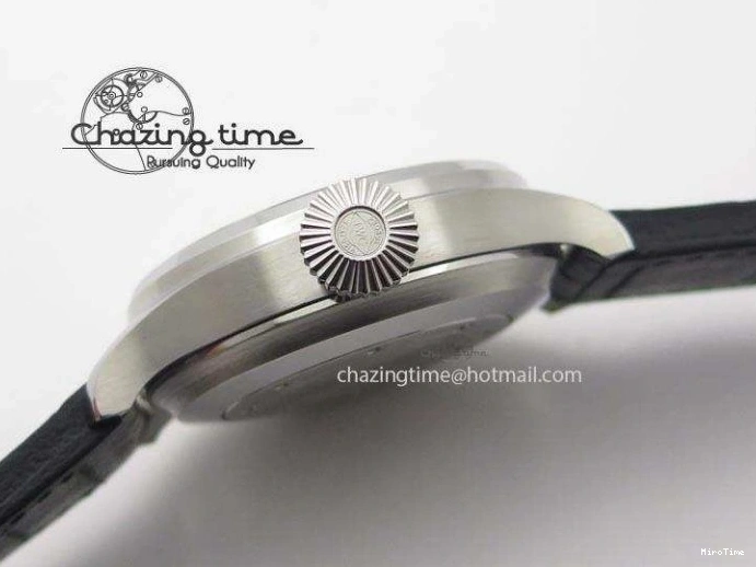 MIROTIME 0318 TimelessDesign Big Pilot Real PR IW500906 ZF 1:1 Best Edition Silver Dial On Black Leather Strap A 7285